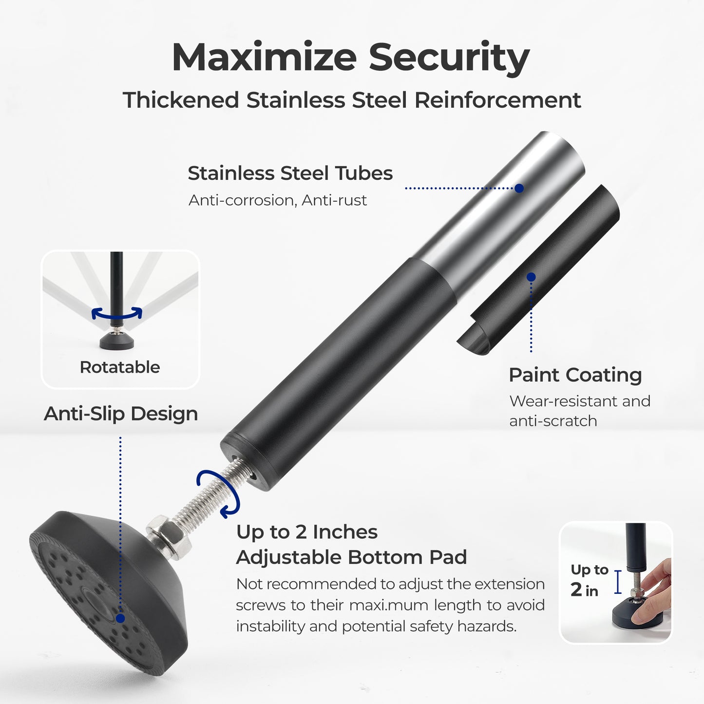 C4 PRO Bed Rails for Elderly Adults Safety with Extension Legs, Adjustable Heights Bed Cane with Widened Handrail, Stable Bed Assist Rails with LED Motion Light, Avoid Seniors Bedside Fall