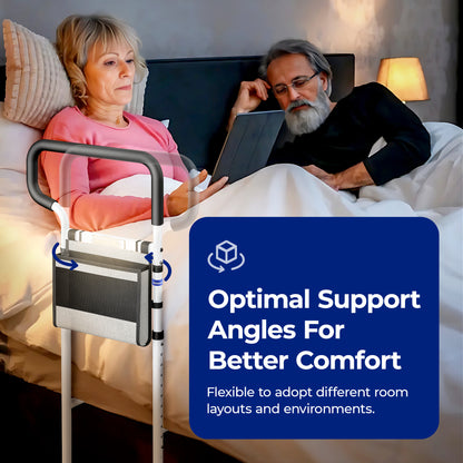 Newly Released Nimood C3 Pro Bed Rails for Elderly Adults Safety, for Bedside Safety at Night, White