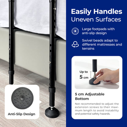 C3 Pro Bed Rails for Elderly Adults Safety, Adjustable Heights Bed Cane